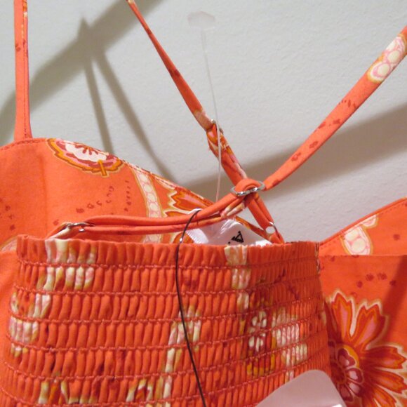 A.L.C. Arit Ruched Cropped Top Calla Multi Floral Paisley Red Boho Feminine NWT - Picture 11 of 14